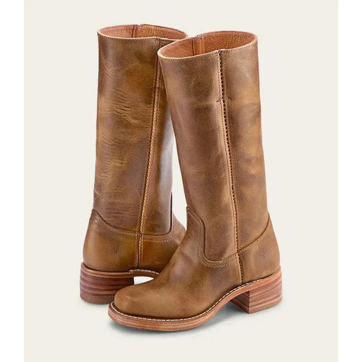 Damen Stiefel mit Mittelhohem Schaft und Blockabsatz-Women Footwear-Alpenkind