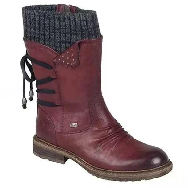 Damen Stiefel mit Riemendetails-Women Footwear-Alpenkind