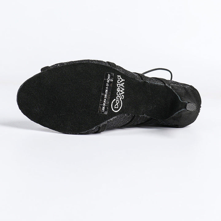 Damen Stiefeletten mit offener Zehenpartie und Schnürverschluss-Women Footwear-Alpenkind