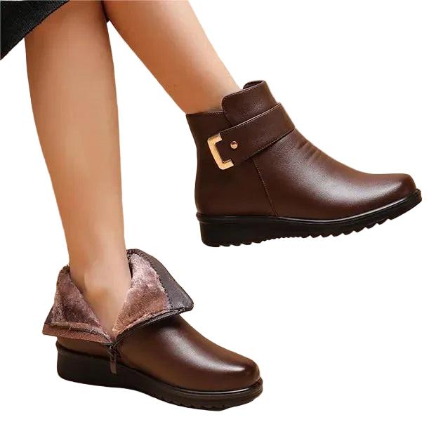Damen Stiefeletten mit Umschlagkragen-Women Footwear-Alpenkind