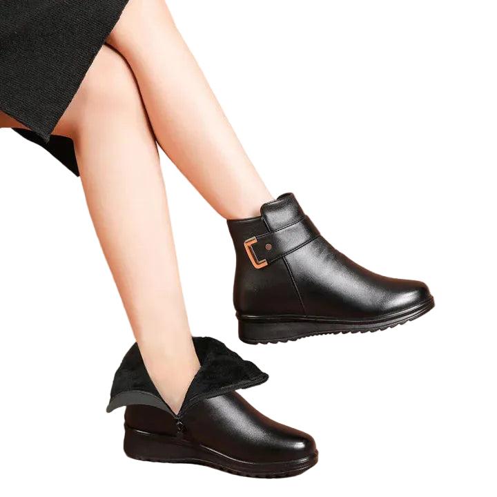 Damen Stiefeletten mit Umschlagkragen-Women Footwear-Alpenkind