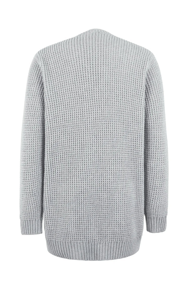 Damen Strickjacke mit Offener Vorderseite und Aufgesetzten Taschen-Women cardigans-Alpenkind