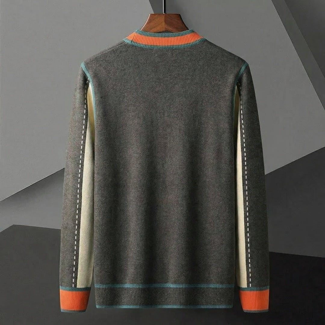 Damen Strickjacke mit V-Ausschnitt und Knopfleiste-Men Cardigans-Alpenkind