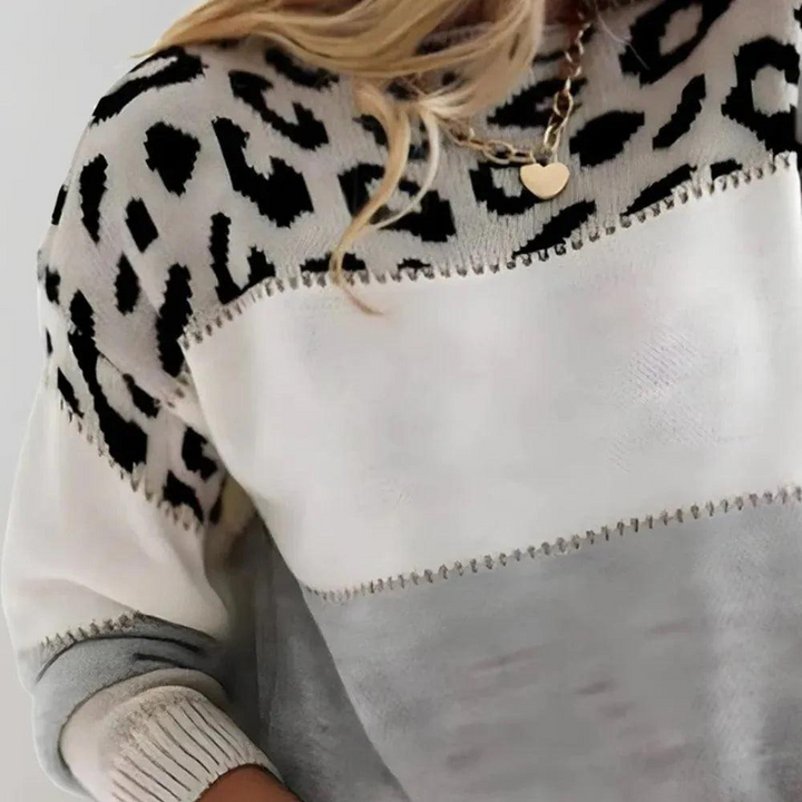Damen Strickpullover mit Rundhalsausschnitt und Musterstruktur-Women Sweaters-Alpenkind
