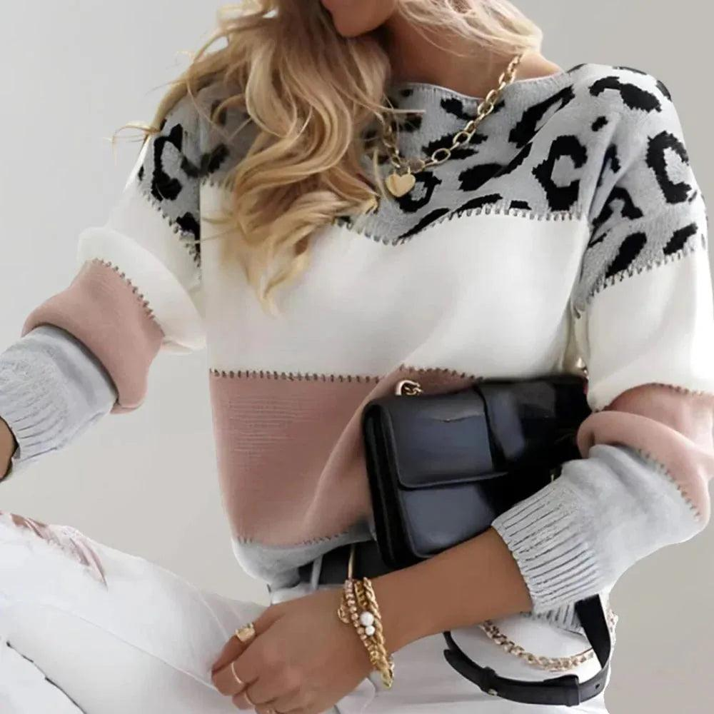Damen Strickpullover mit Rundhalsausschnitt und Musterstruktur-Women Sweaters-Alpenkind