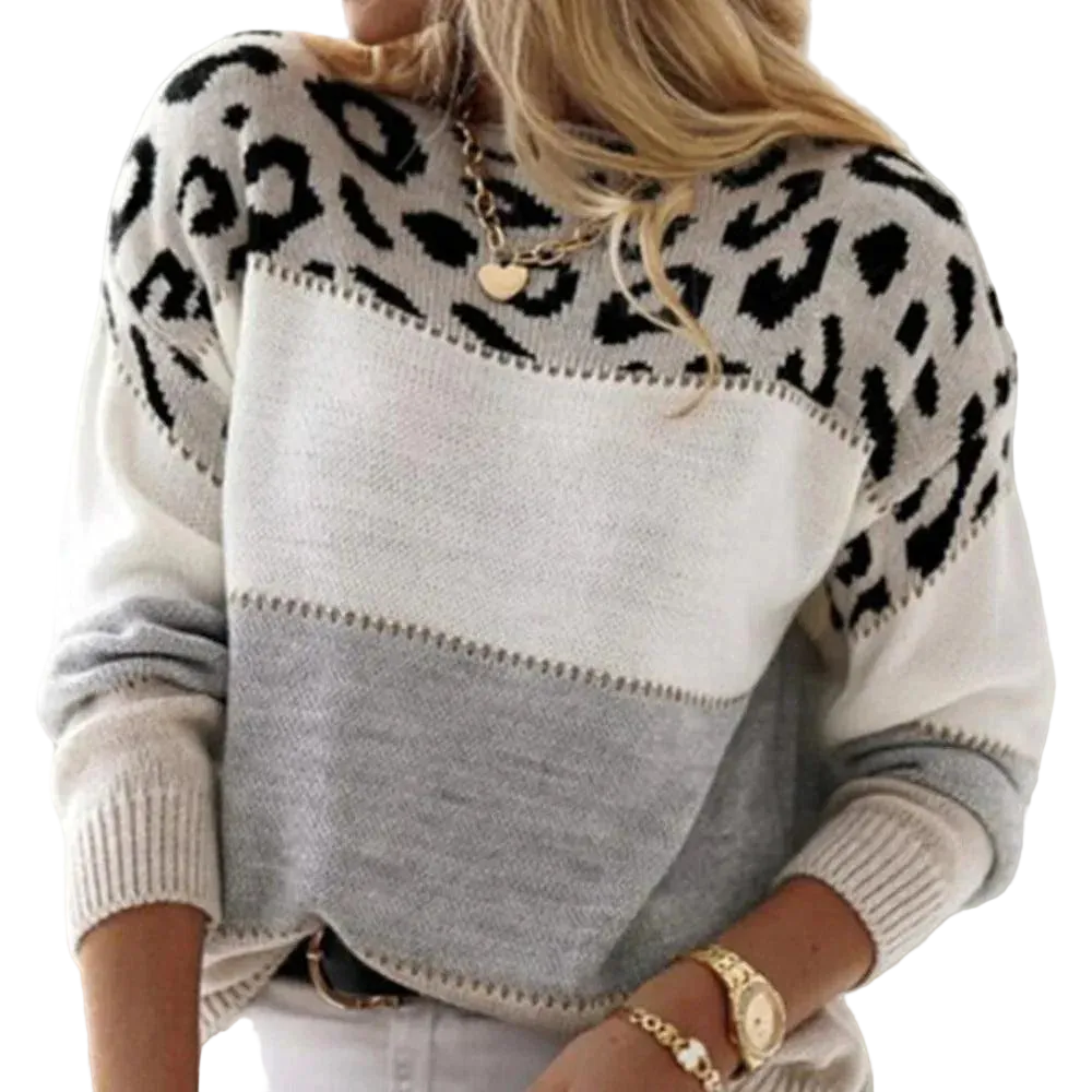 Damen Strickpullover mit Rundhalsausschnitt und Musterstruktur-Women Sweaters-Alpenkind