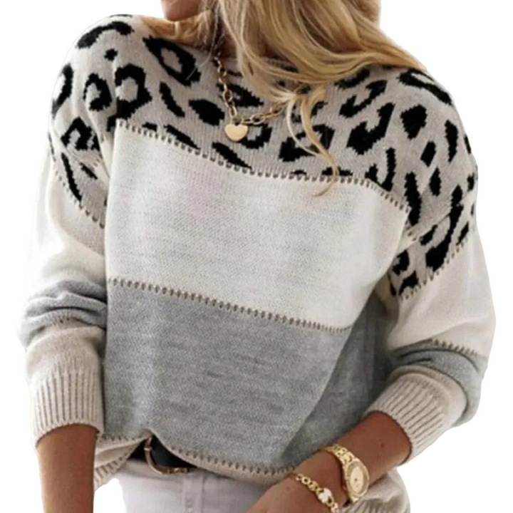 Damen Strickpullover mit Rundhalsausschnitt und Musterstruktur-Women Sweaters-Alpenkind