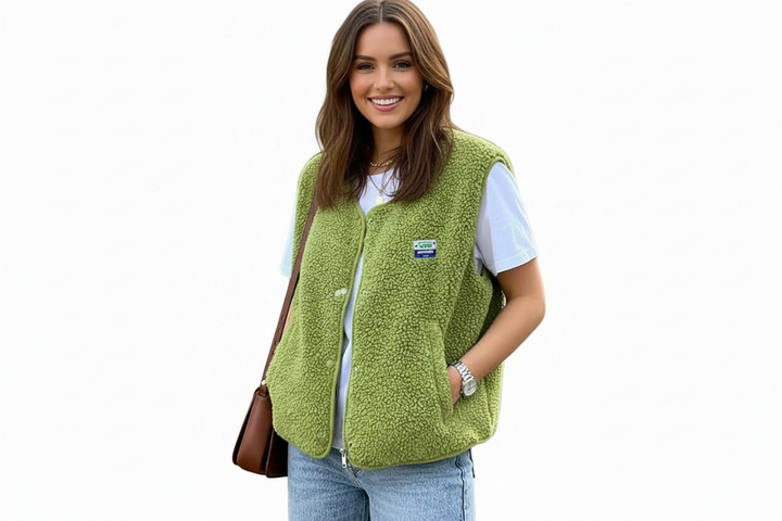 Damen Weste mit Knopfleiste-Vest for women-Alpenkind