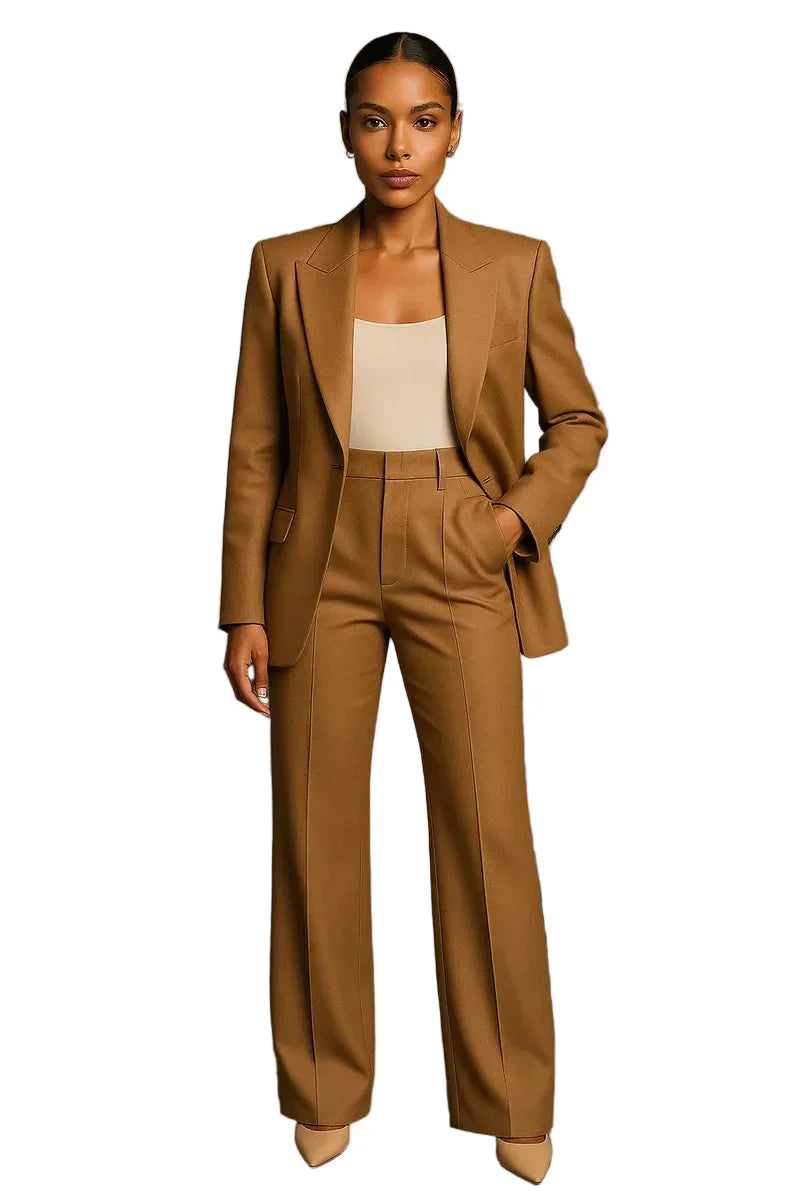Damen Zweiteiler mit Blazer und weiter Hose-Women Set-Alpenkind