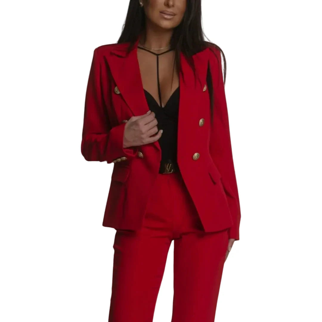 Damen Zweiteiliges Blazer- und Hosen-Set-Women Set-Alpenkind