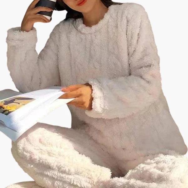 Damen Zweiteiliges Pyjama-Set mit Struktur-Women Set-Alpenkind