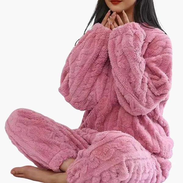 Damen Zweiteiliges Pyjama-Set mit Struktur-Women Set-Alpenkind