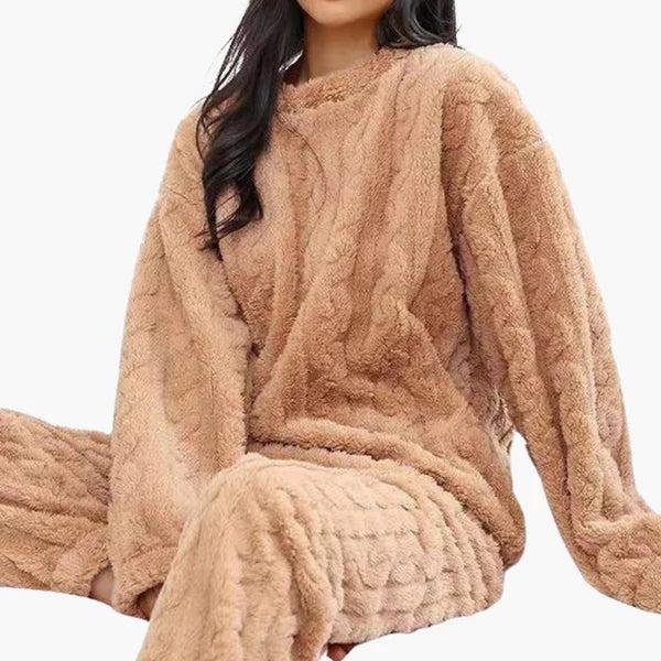 Damen Zweiteiliges Pyjama-Set mit Struktur-Women Set-Alpenkind