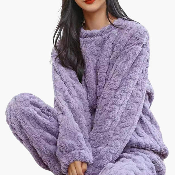 Damen Zweiteiliges Pyjama-Set mit Struktur-Women Set-Alpenkind