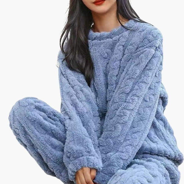 Damen Zweiteiliges Pyjama-Set mit Struktur-Women Set-Alpenkind