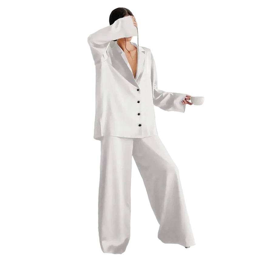 Damen Zweiteiliges Set mit Langarmhemd und weiter Hose-Women Set-Alpenkind