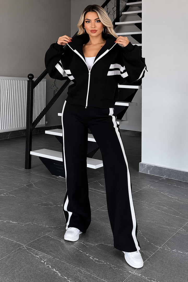 Damen Zweiteiliges Set mit Reißverschlussjacke und Hose-Women Set-Alpenkind