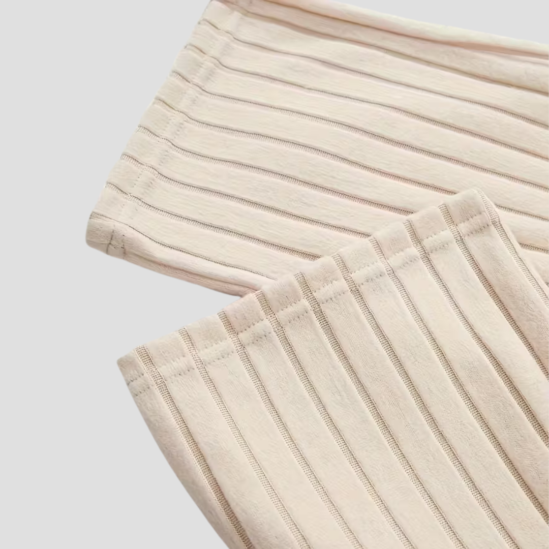 Damen Zweiteiliges Set mit V-Ausschnitt Oberteil und Weiter Hose