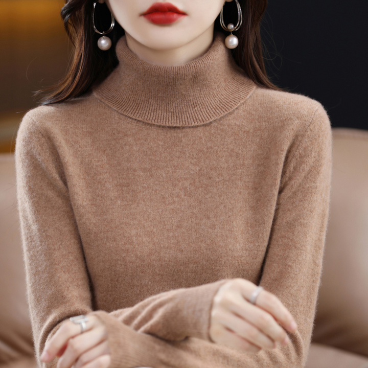 Pauline | Damen Winter Klassischer Rollkragenpullover