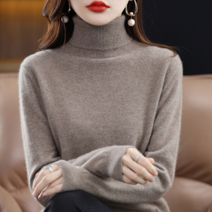 Pauline | Damen Winter Klassischer Rollkragenpullover