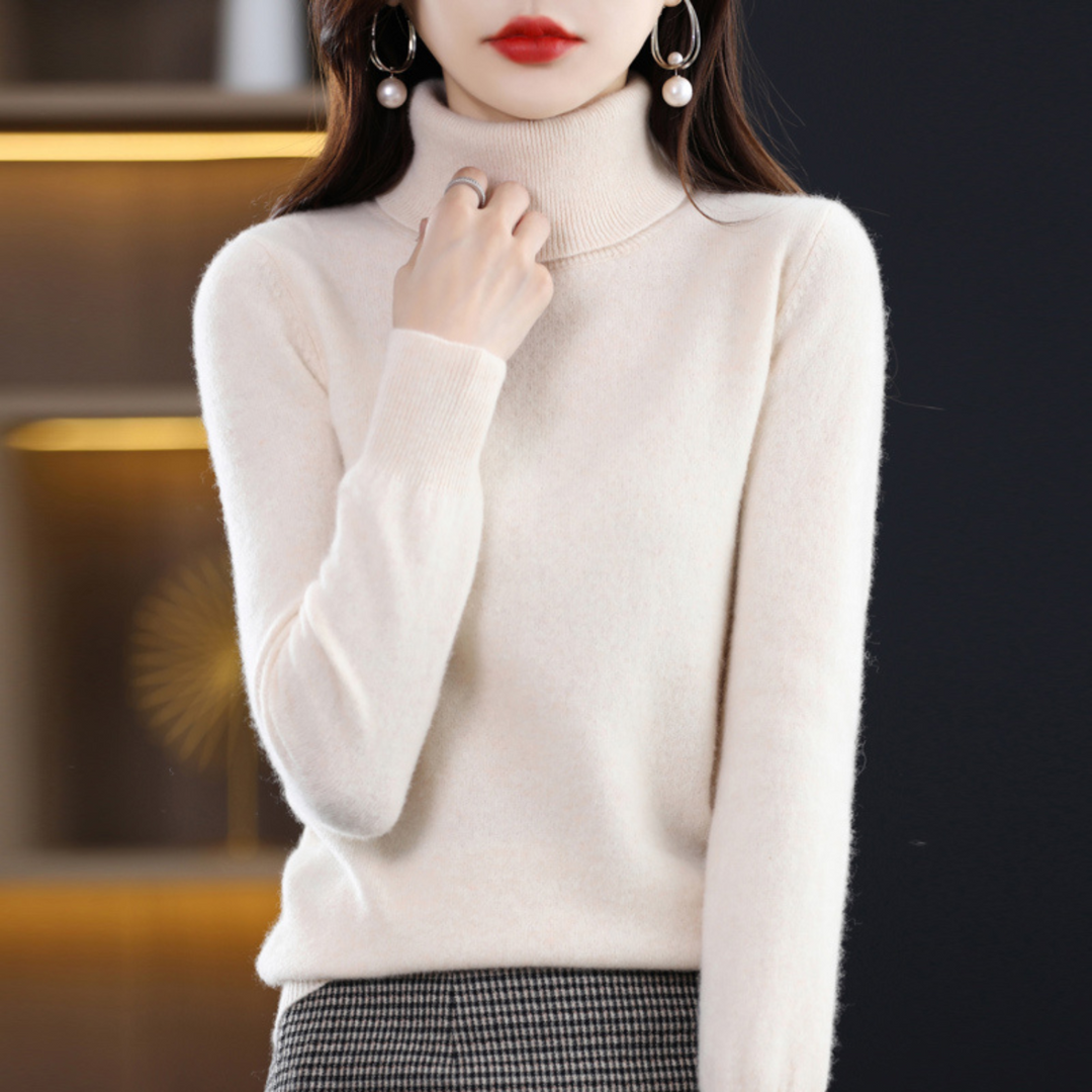 Pauline | Damen Winter Klassischer Rollkragenpullover