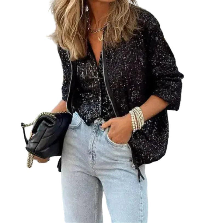 Damenjacke mit Reißverschluss vorne und strukturierter Form-Women Jackets-Alpenkind