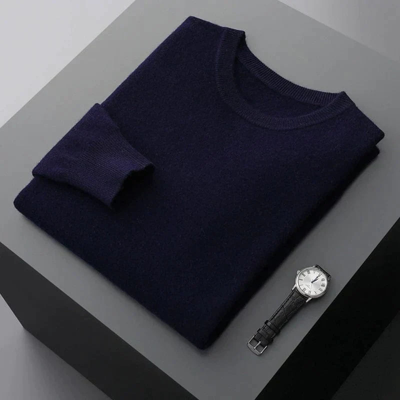 Benjamin | Herren Klassischer Pullover mit Rundhalsausschnitt