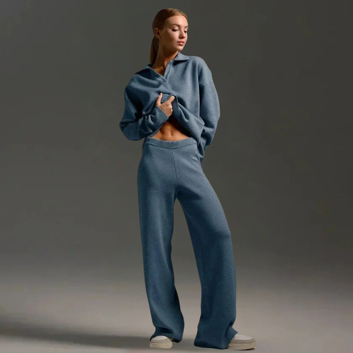 Damen-Loungewear-Set | Weite Hosenbeine