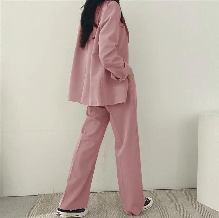 Maria | Damen Zweiteiliges Maßgeschneidertes Anzug-Set mit Langem Blazer
