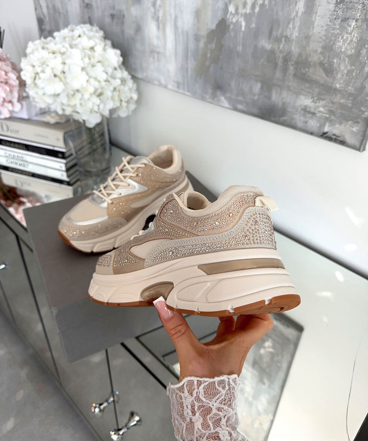 Sneaker Lola Strass Beige Ladypolitan ♡