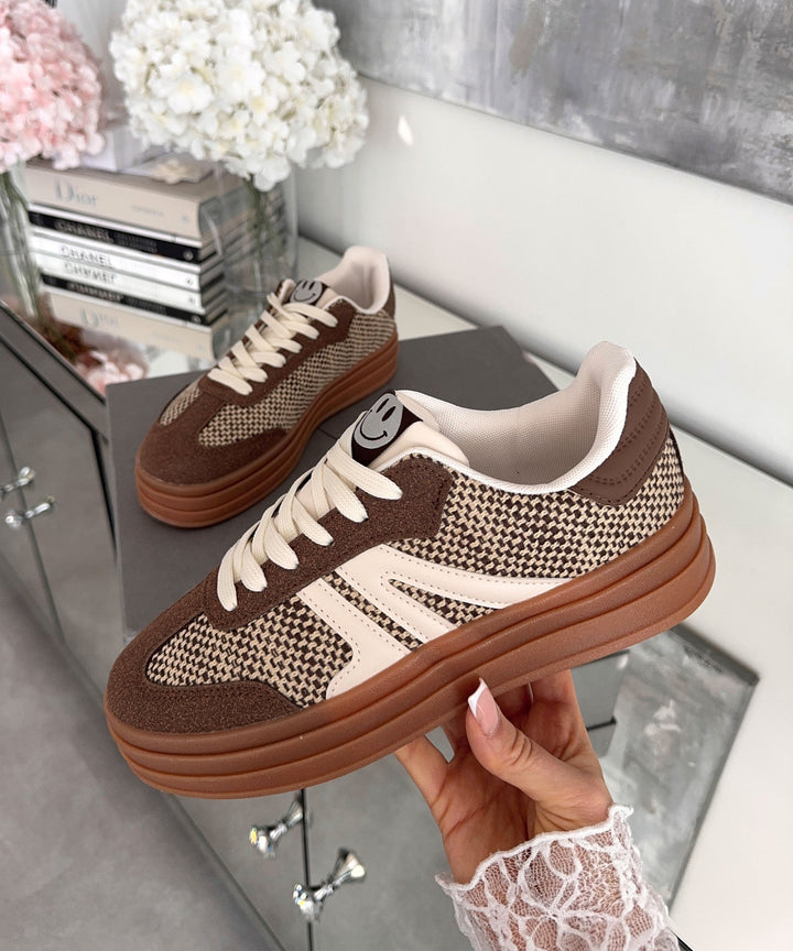 Sneaker Smiley Braun Ladypolitan ♡