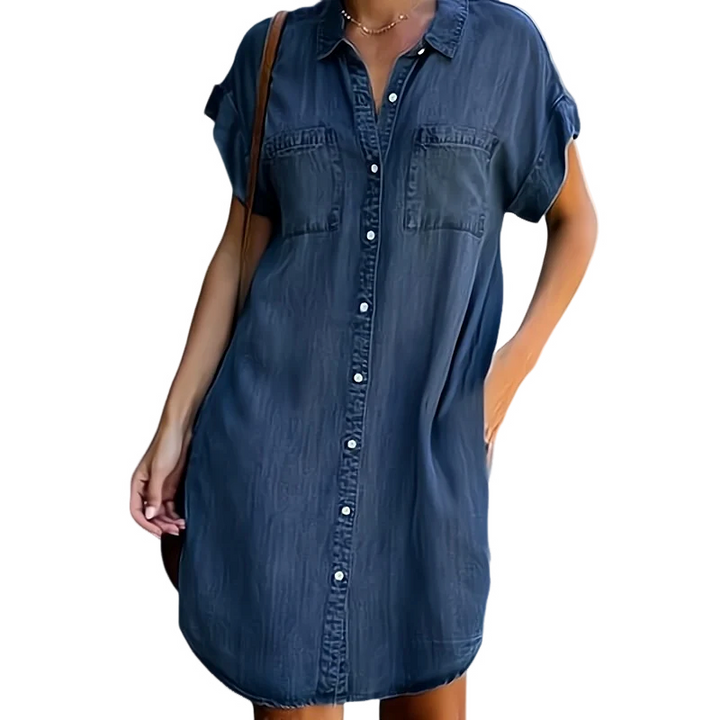 Irina – Casual Loose denim Dress for Women - Image 3