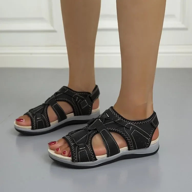 Mila – Women Casual Velcro straps Sandals - Image 21