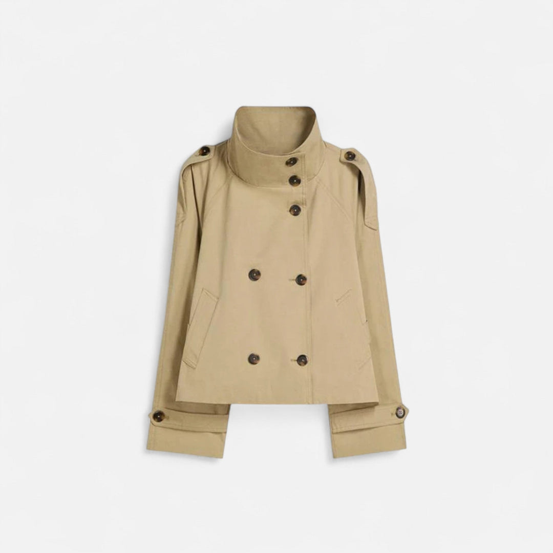 Kurzer Trenchcoat für Damen mit Gürtel