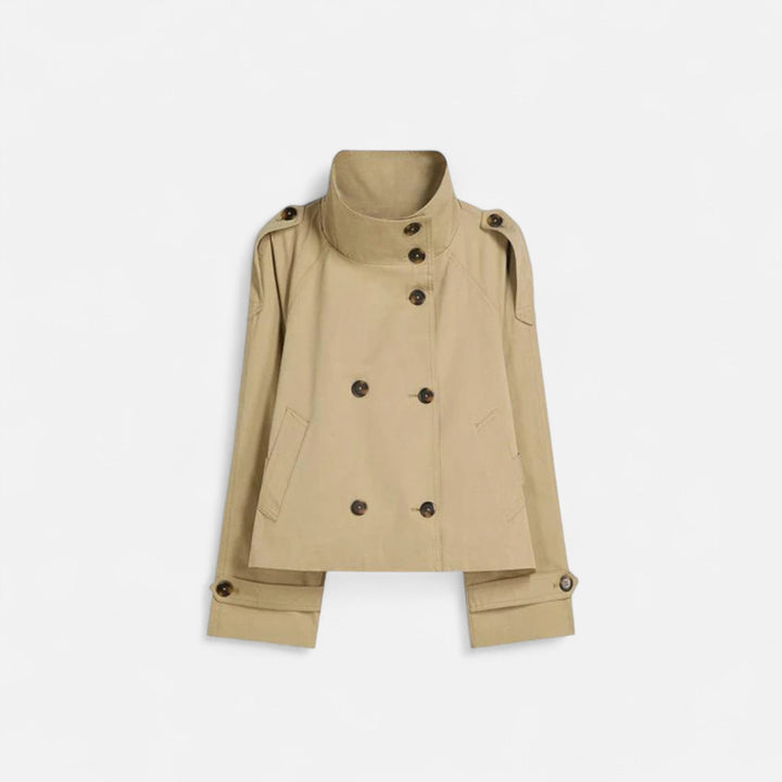Kurzer Trenchcoat für Damen mit Gürtel