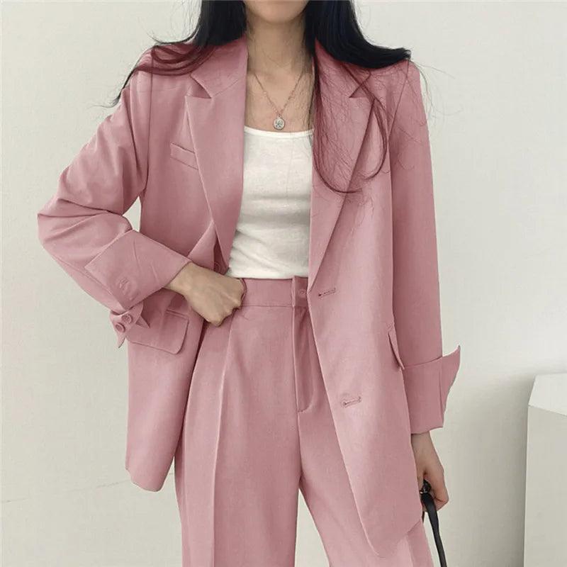 Maria | Damen Zweiteiliges Maßgeschneidertes Anzug-Set mit Langem Blazer