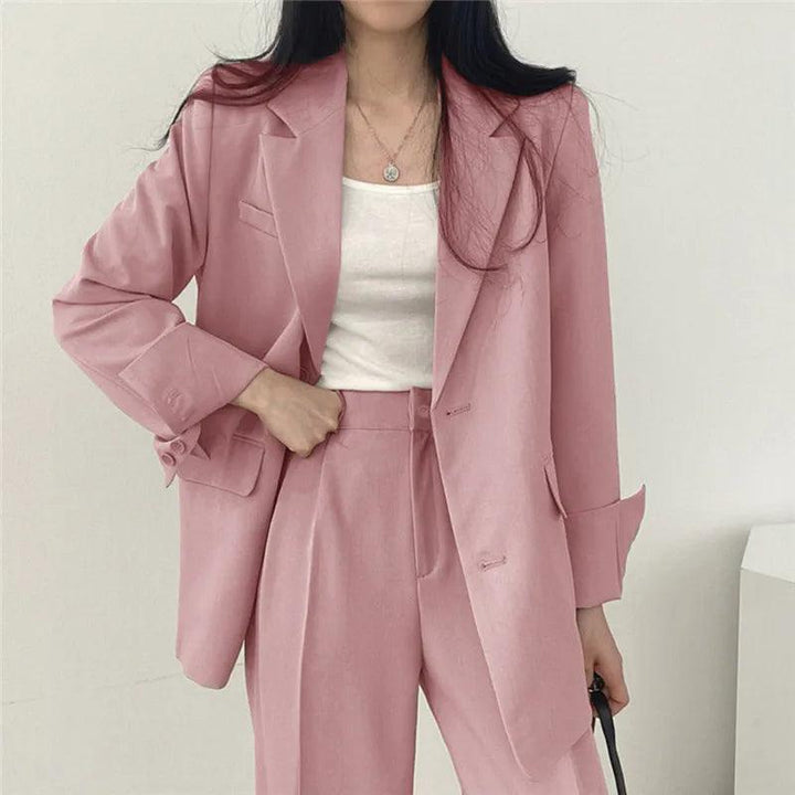 Maria | Damen Zweiteiliges Maßgeschneidertes Anzug-Set mit Langem Blazer