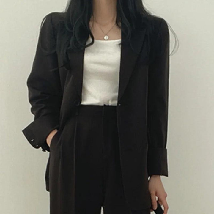 Maria | Damen Zweiteiliges Maßgeschneidertes Anzug-Set mit Langem Blazer