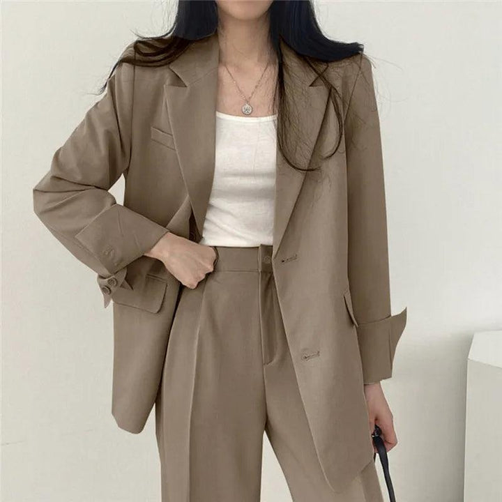 Maria | Damen Zweiteiliges Maßgeschneidertes Anzug-Set mit Langem Blazer
