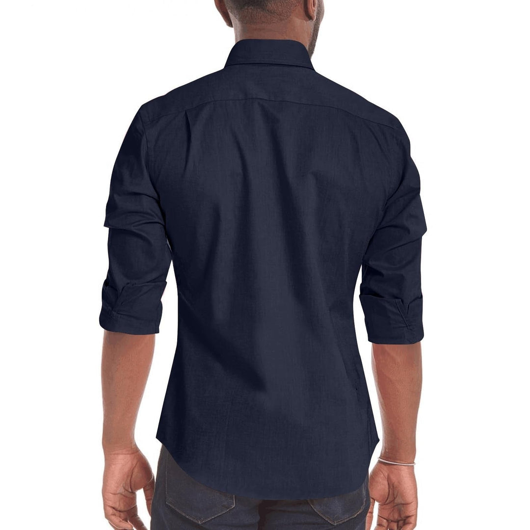 Hemd mit Reissverschluss langarm Slim Fit