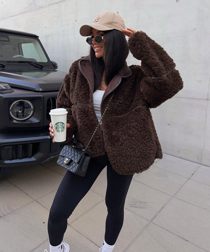Teddy Fell Jacke Gania Braun Ladypolitan ♡