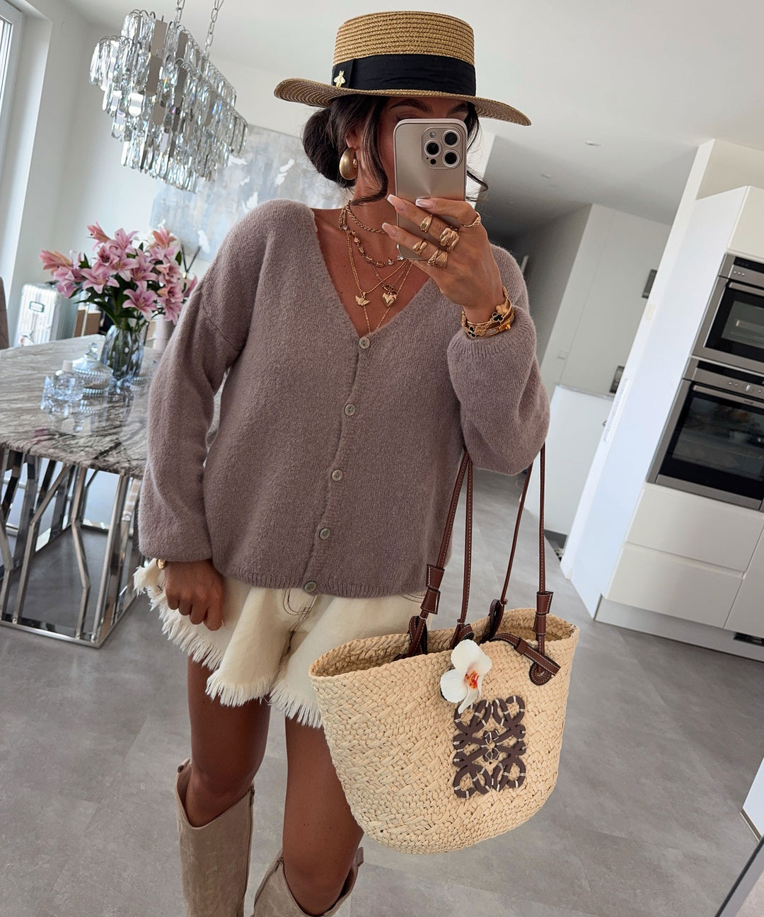 Cardigan Liz Taupe Ladypolitan ♡