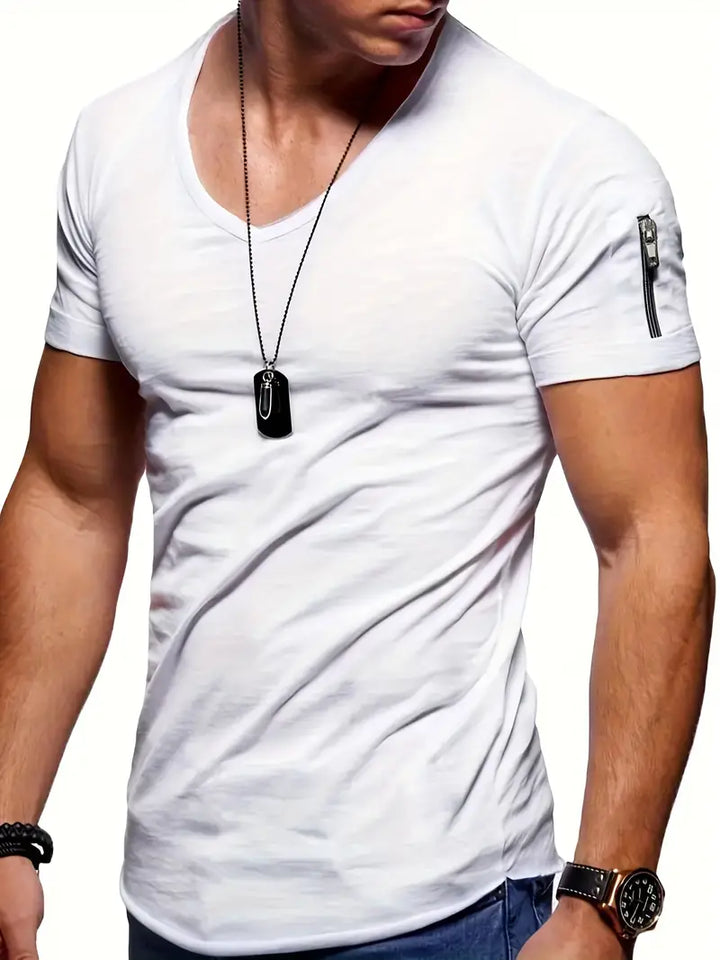 James - T-Shirt mit V-Ausschnitt für Herren, bequemer Stil