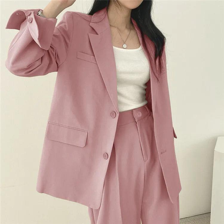 Maria | Damen Zweiteiliges Maßgeschneidertes Anzug-Set mit Langem Blazer