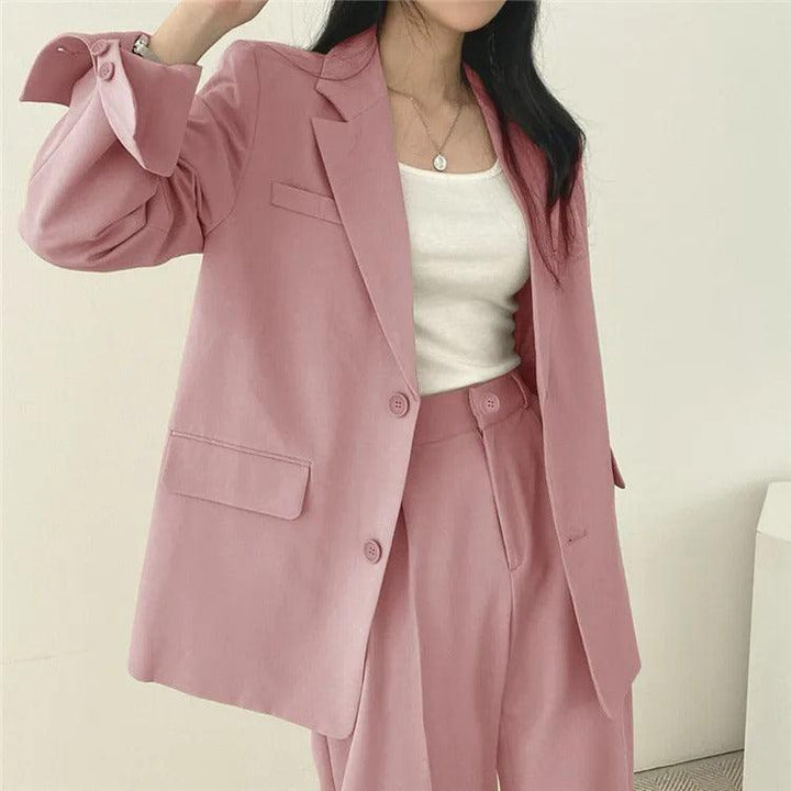 Maria | Damen Zweiteiliges Maßgeschneidertes Anzug-Set mit Langem Blazer