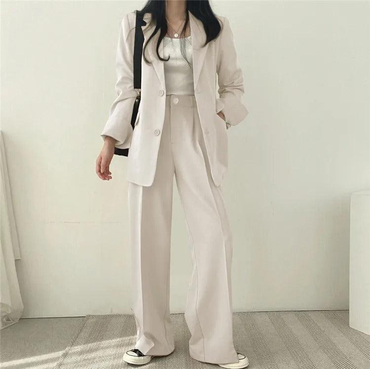 Maria | Damen Zweiteiliges Maßgeschneidertes Anzug-Set mit Langem Blazer