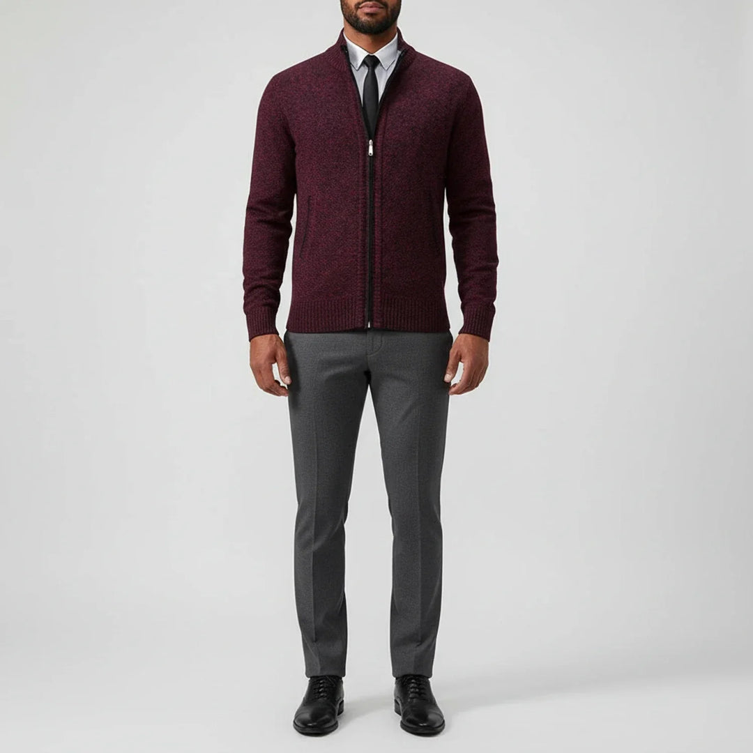 Christian | Herren Strickjacke mit Reißverschluss vorne