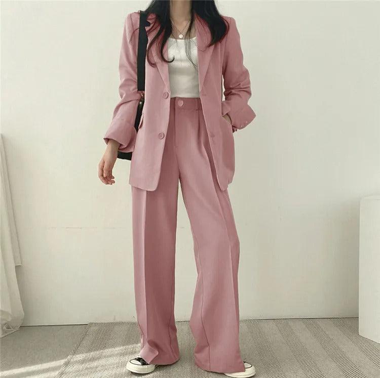 Maria | Damen Zweiteiliges Maßgeschneidertes Anzug-Set mit Langem Blazer
