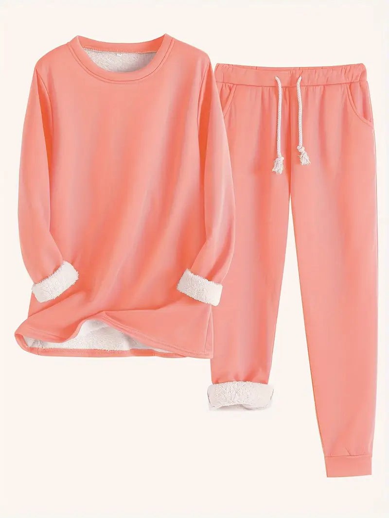 Elfriede | Damen Lässiges Winter-Loungewear-Set