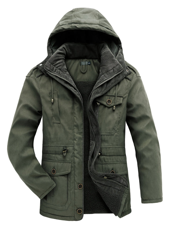 Richard | Herren warme Freizeitjacke mit Kapuze für den Winter